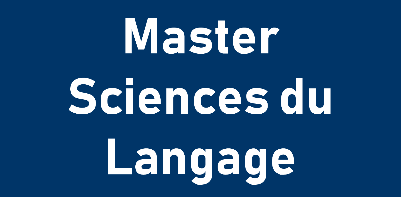 Master Sciences du Langage