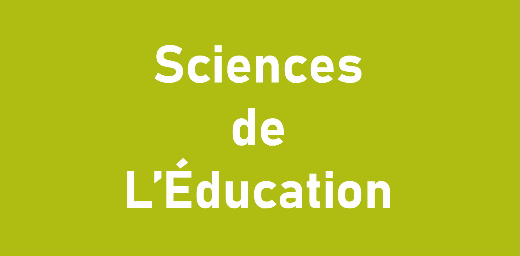 Sciences de l'éducation